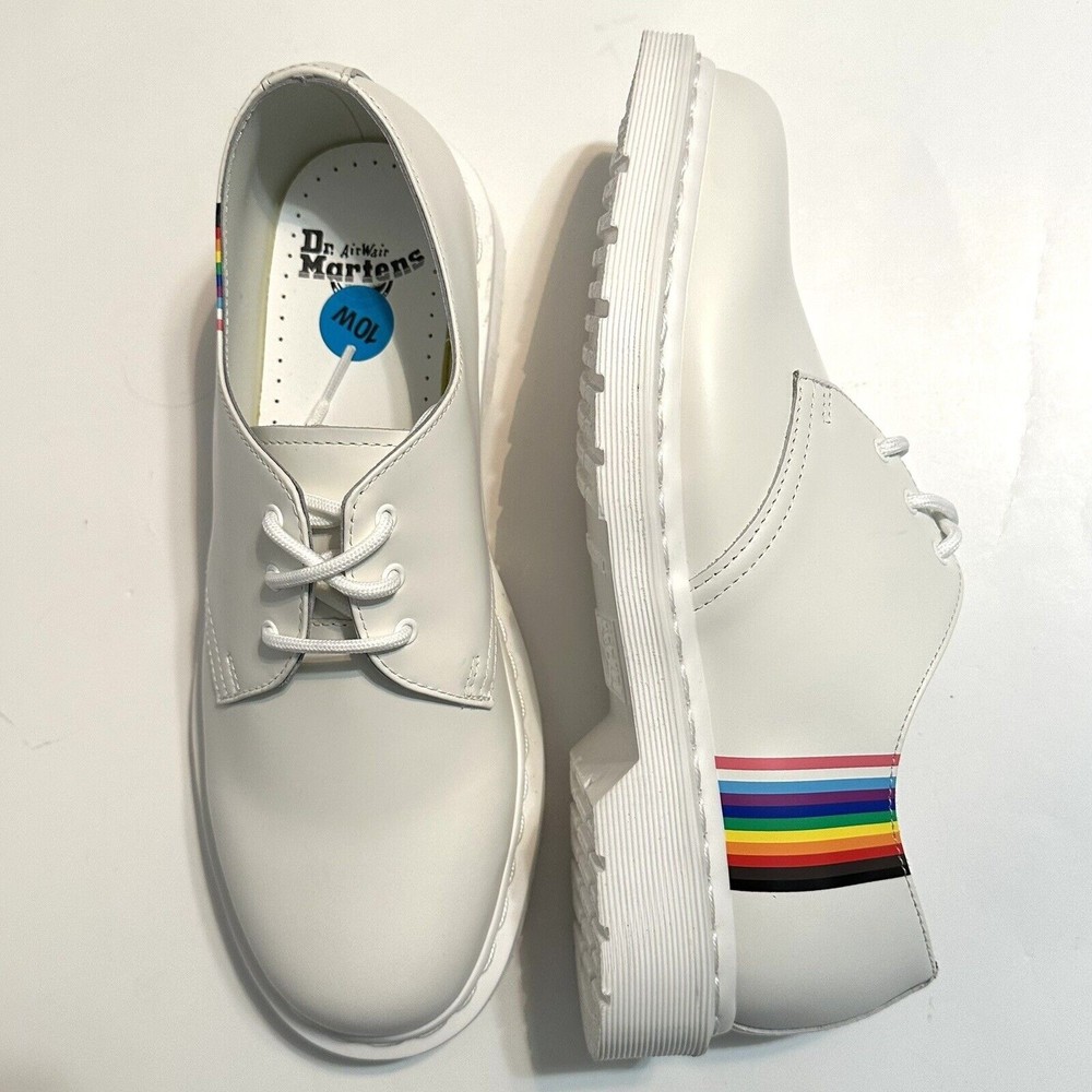 Doc Martens 1461 Pride Leather Oxford White Womens Size 11 Mens Size 10 (27522)